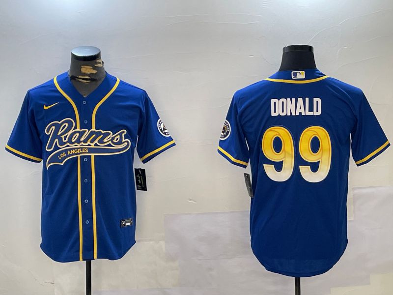 Men Los Angeles Rams #99 Donald Joint Name 2024 Nike Limited NFL Jersey style 1